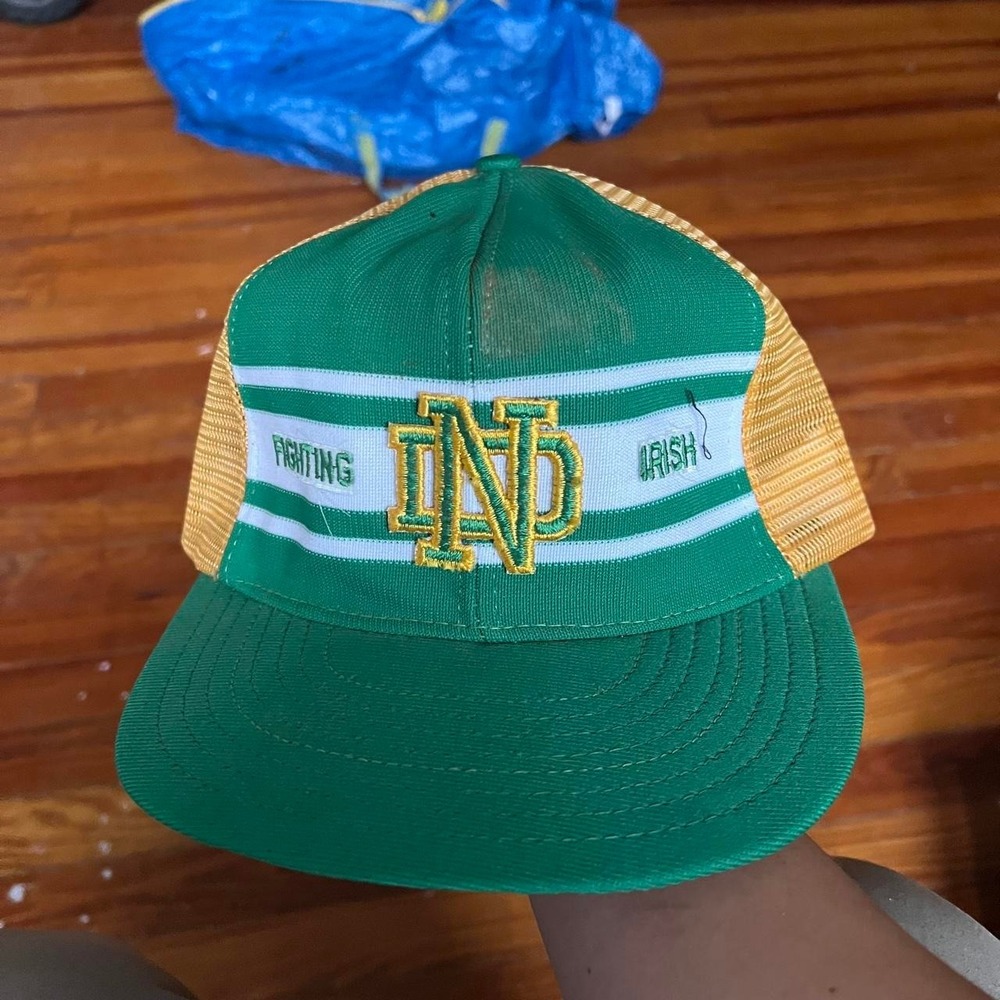 1980s Notre Dame University Trucker SnapBack Hat